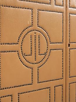 Otto Schulz, a Swedish Modern oak and faux leather bar cabinet, Boet, Gothenburg, 1948.
