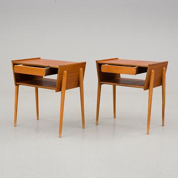 SÄNGBORD, ett par, 1900-talets tredje kvartal.