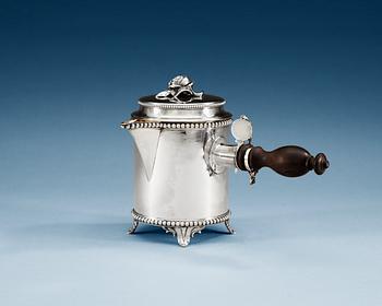 821. A Swedish parcel-gilt milk pot, makers mark of Johan Malmstedt, Gothenburg 1795.