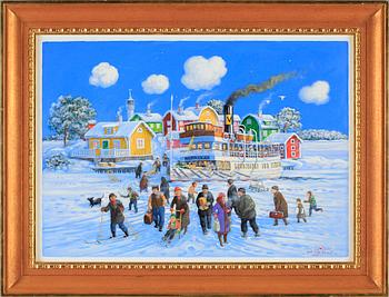 BERT  HÅGE HÄVERÖ, olja på duk, sign och dat 2000.