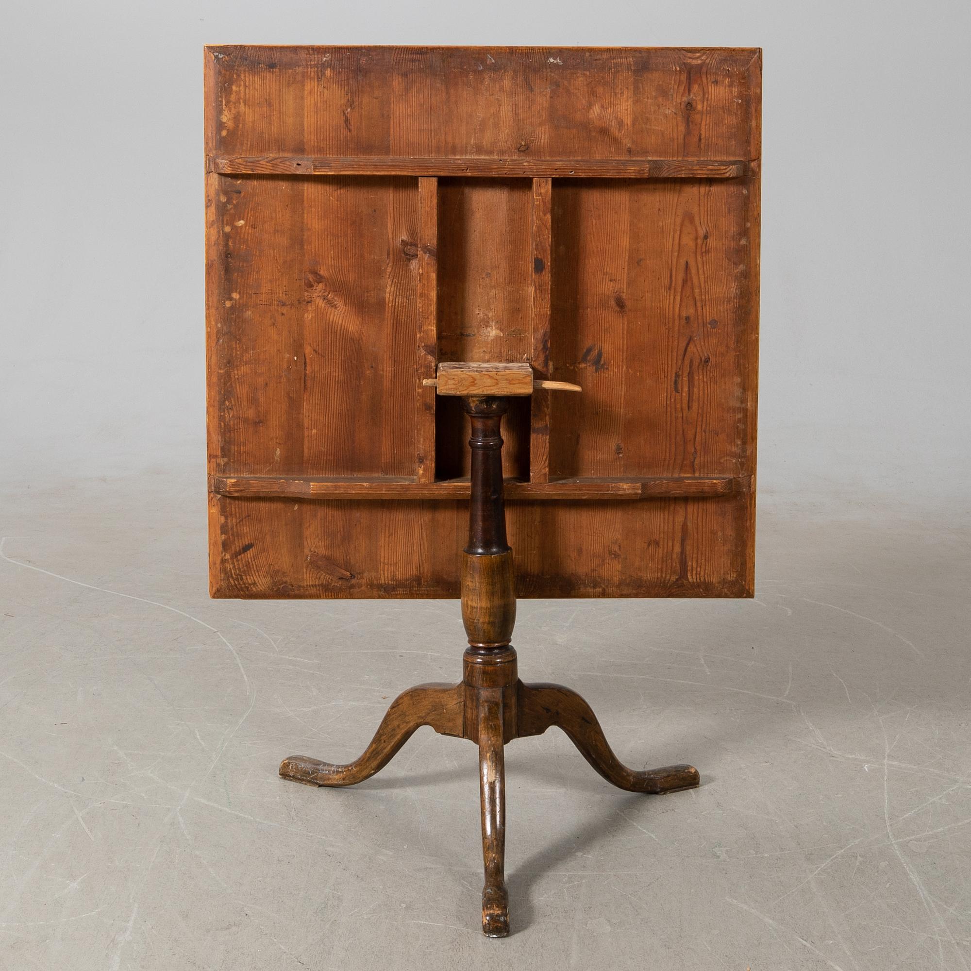 Fällbord, Mälardalen 1800-talets första hälft.