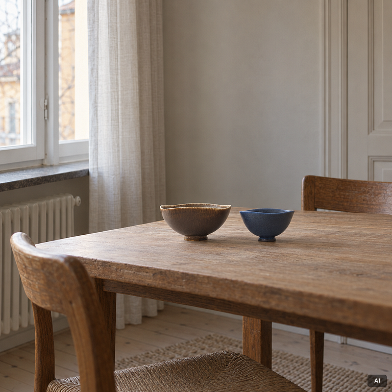Berndt Friberg, two bowls, Gustavsberg Studio, 1976-77.