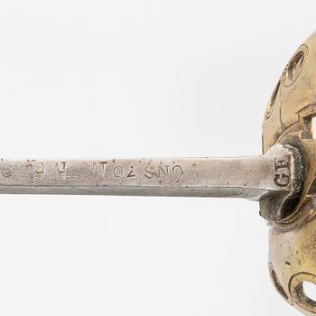 A Danish sabre, 18th/19th century.