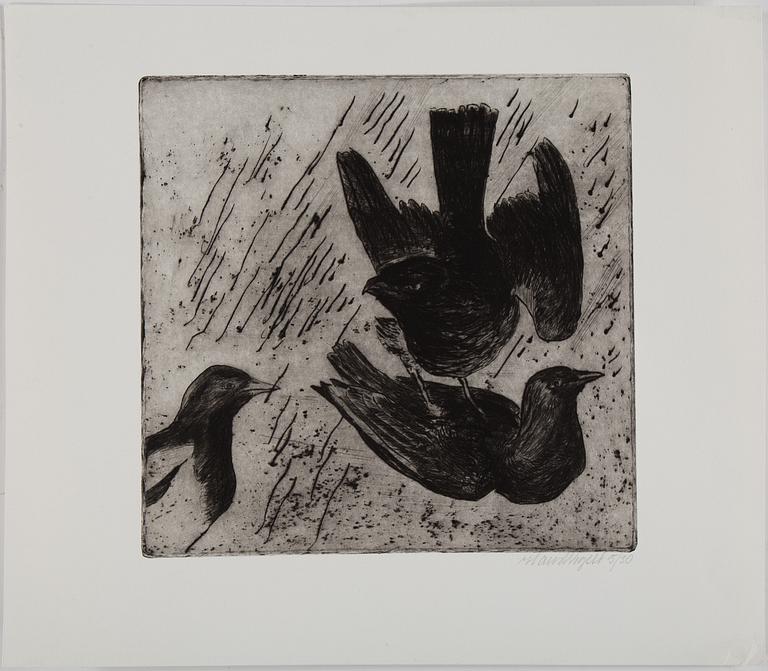 HANS WIGERT, 5 etchings, signed.
