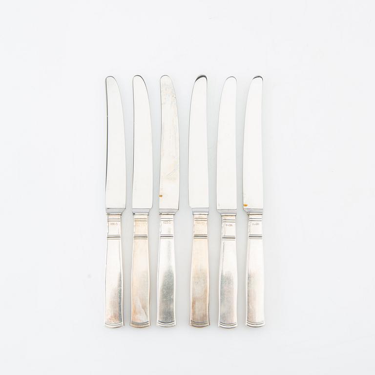 Jacob Ängman, bestick 18 dlr "Rosenholm" silver, GAB Stockholm 1959-1965.