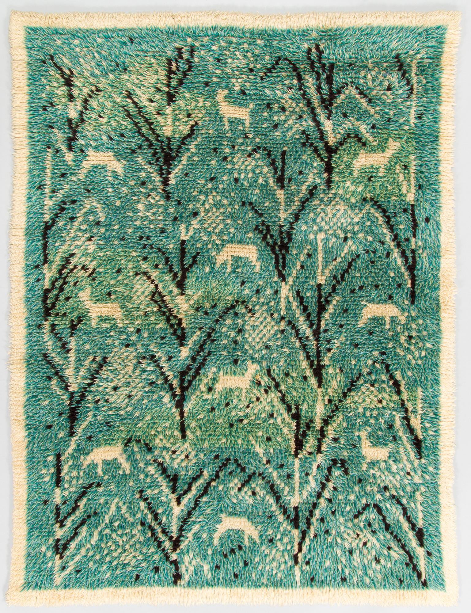 Aino Vuorinen, A rya rug, model for Neovius. Circa 145 x 105 cm.