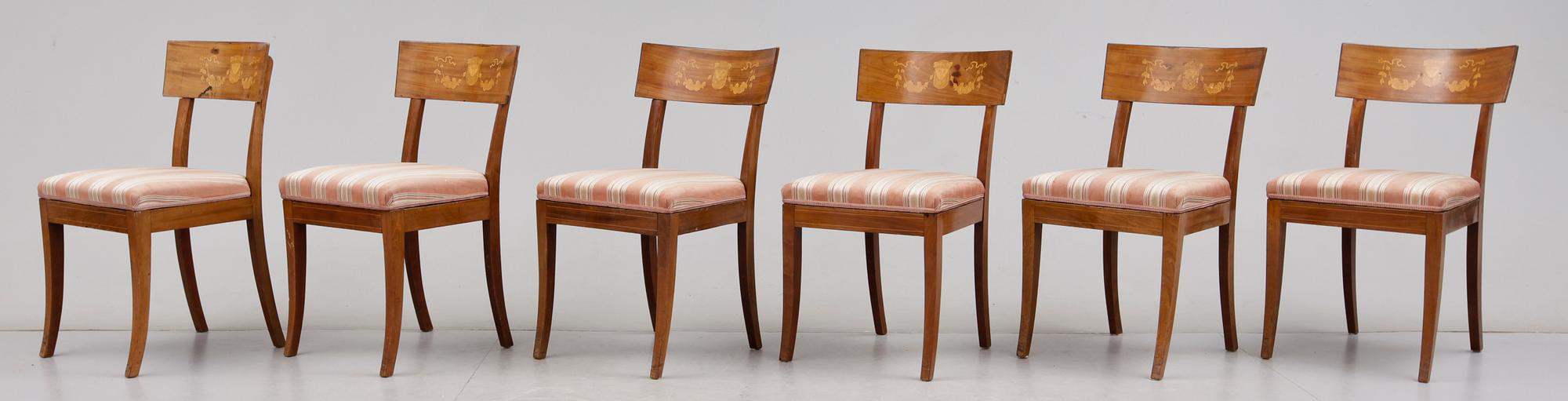 STOLAR, 6st, Empire, Danmark, 1800-talets första hälft.