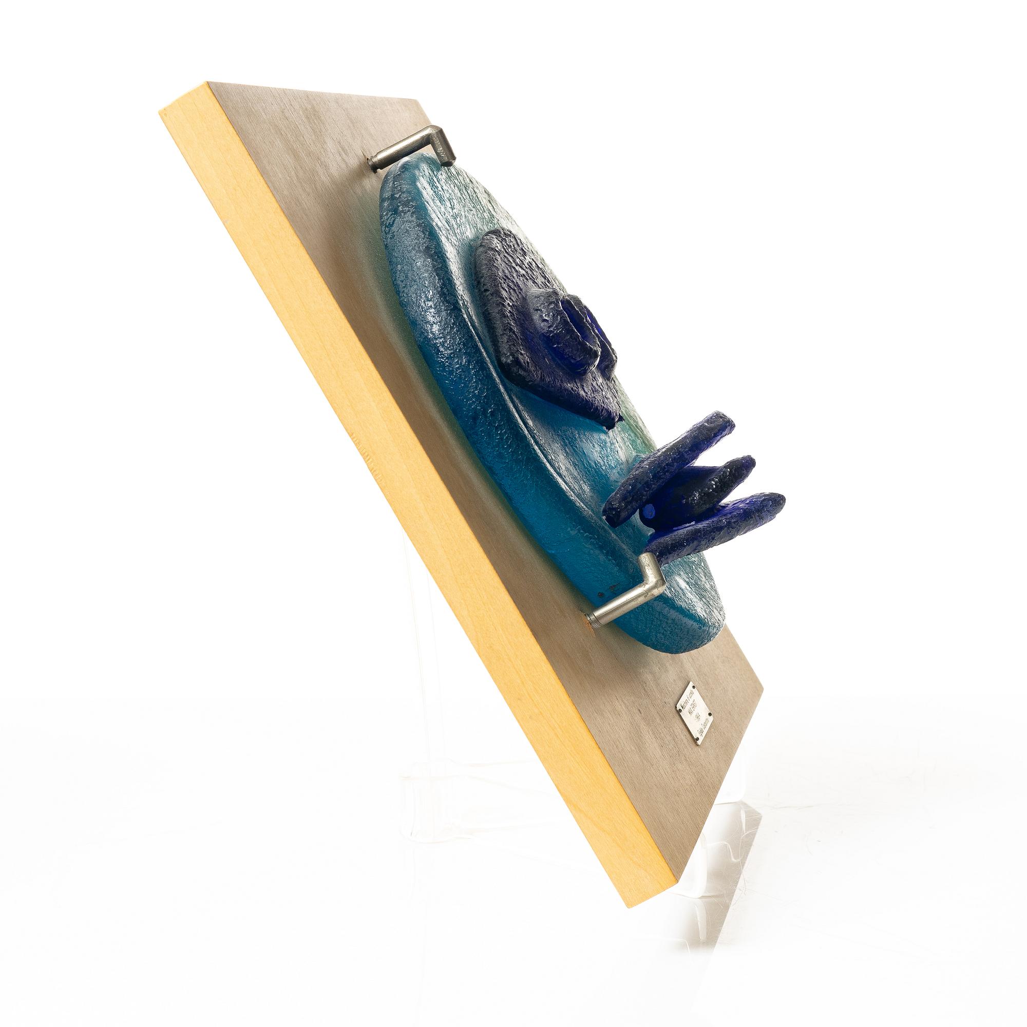 Max Ernst, sculpture, glass, "Maschera di uccello", Egidio Costantini, Italy, designed in 1964.