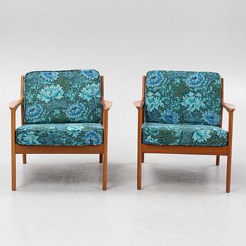 Folke Ohlsson, a pair of 'USA 75' armchairs, Dux, Sweden, 1960's.