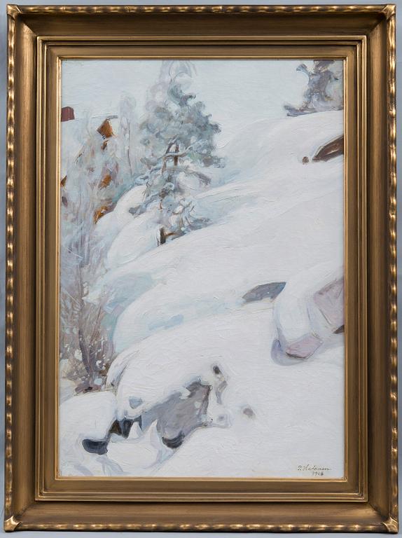 Pekka Halonen, "WINTER LANDSCAPE".