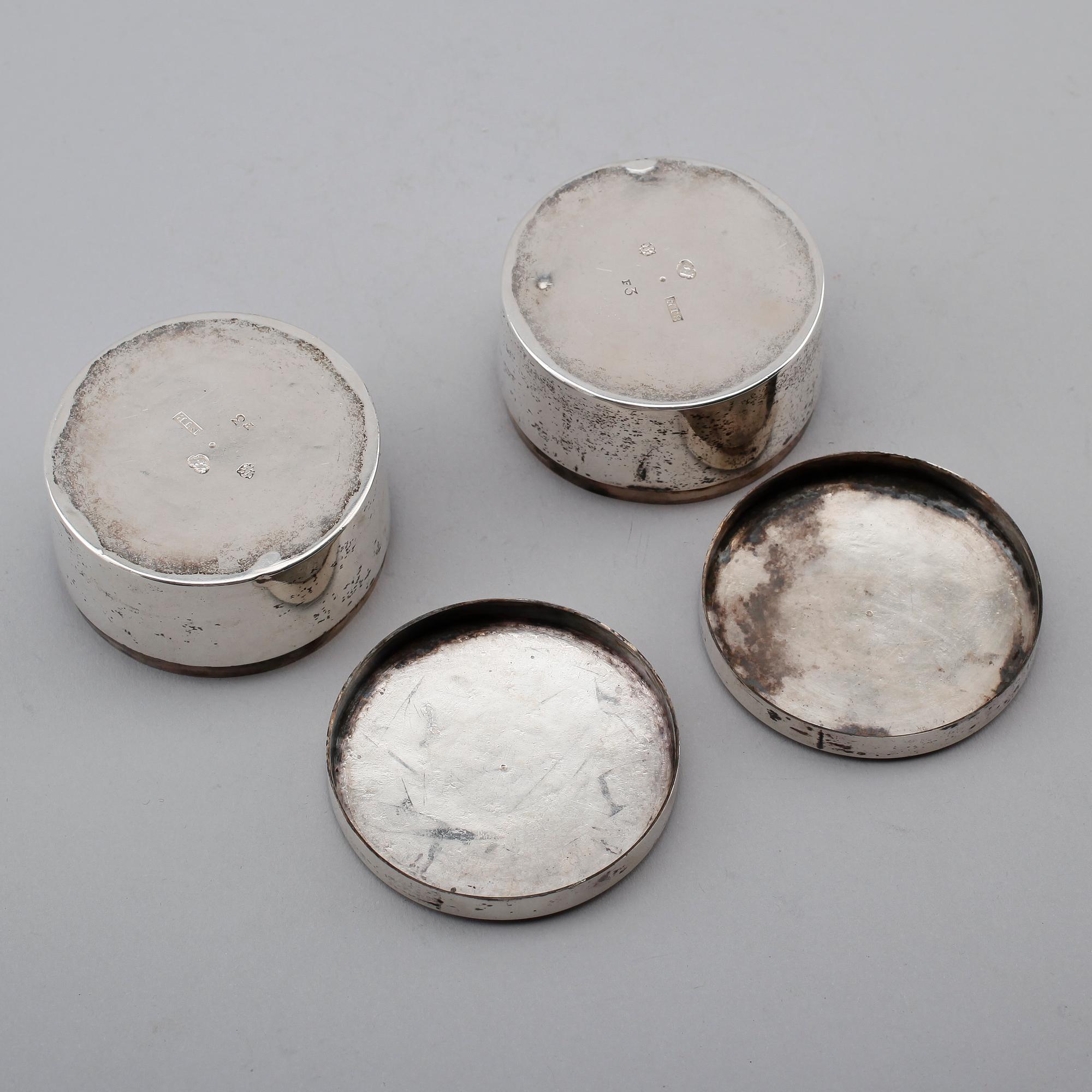 DOSOR, 1 par, silver, Nils Tornberg, Linköping 1812. Vikt ca 191 gram.