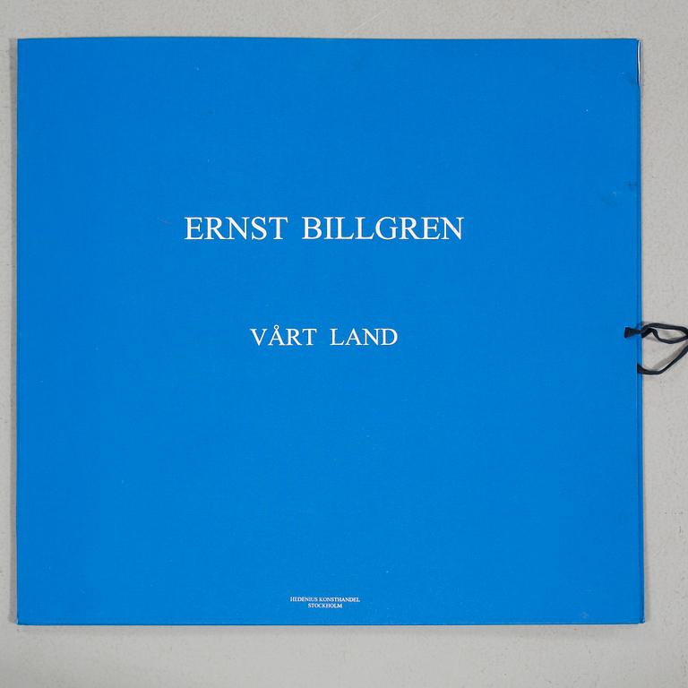 ERNST BILLGREN, 4 st, färglitografier, i mappen "Vårt Land", signerade och numrerade 82/170.