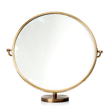 308. Josef Frank, Josef Frank, a brass table mirror, model '2214', Svenskt Tenn, Sweden.