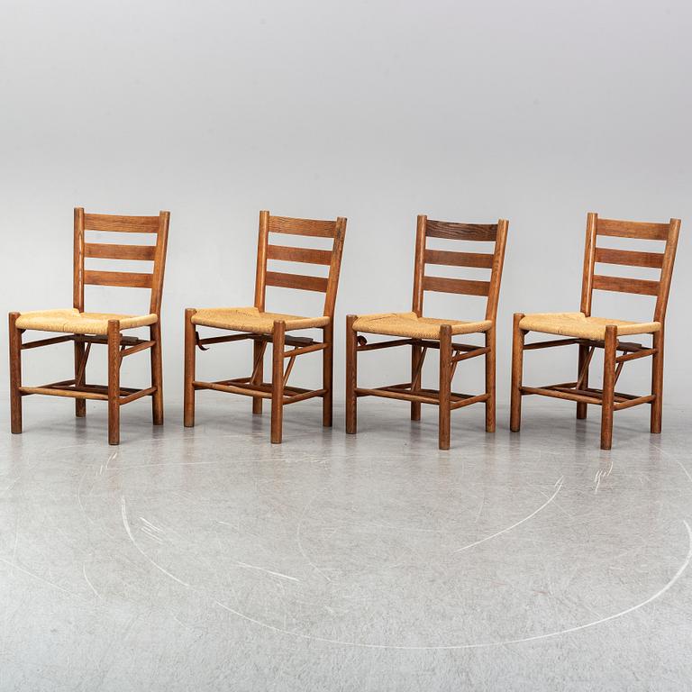 A set of 4 dining/church chairs by Viggo Hardie Fischer for Sorø Stolefabrik, 1950s.