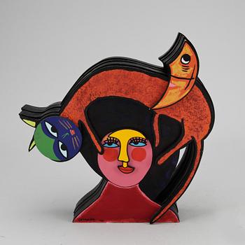 BEVERLOO CORNEILLE, skulptur, trä, sign o numr 45/99.