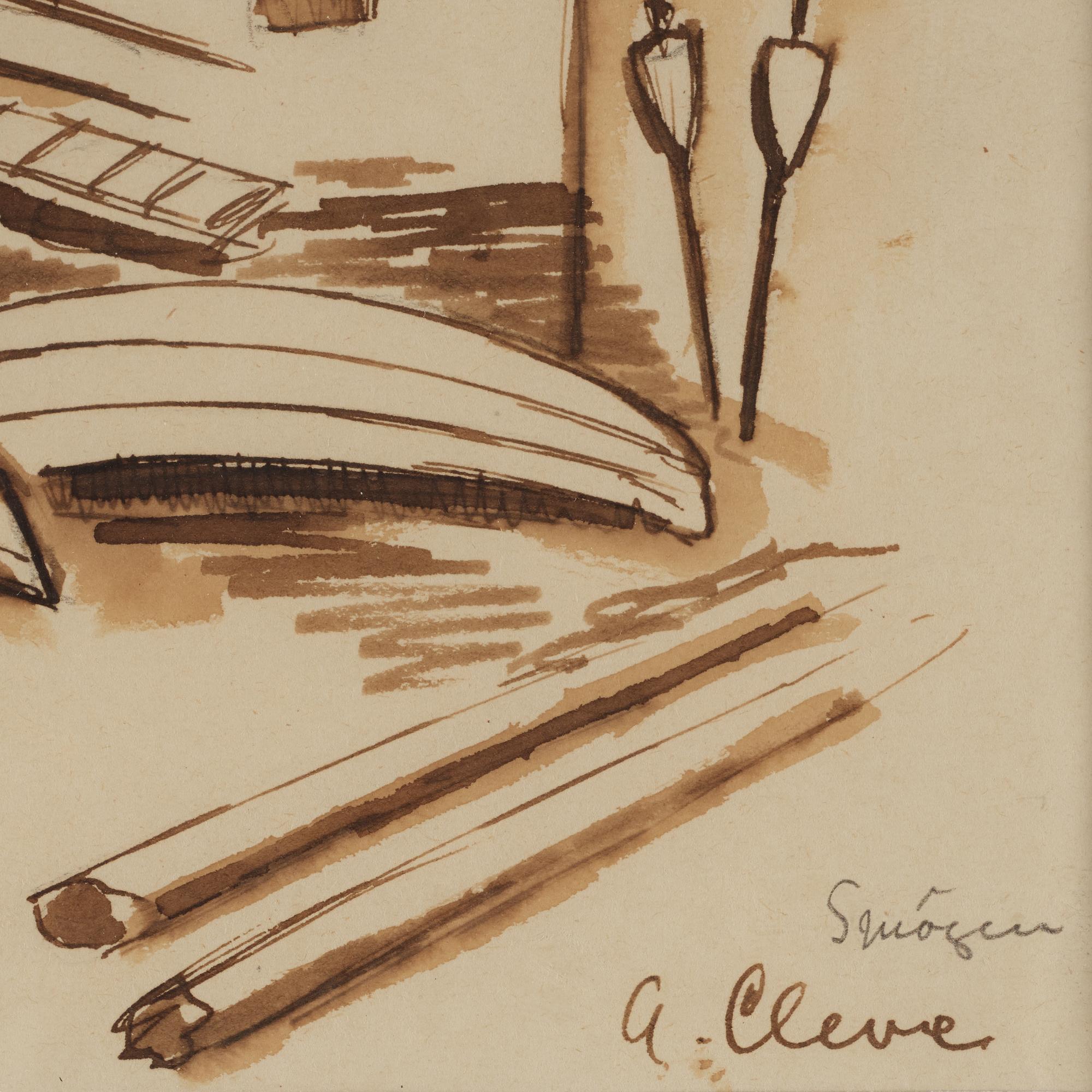 AGNES CLEVE, ink. Signed.