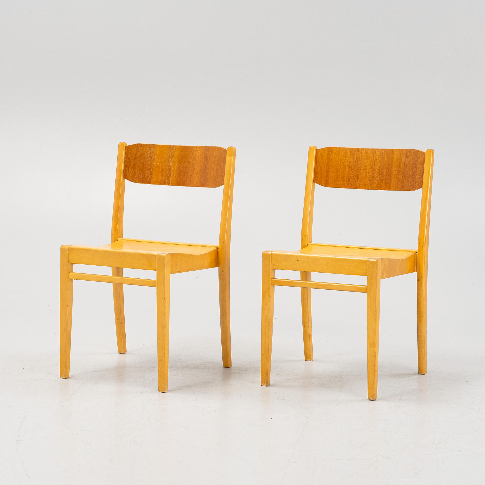 A set of six chairs, Edsbyverken, mid 20th Century.