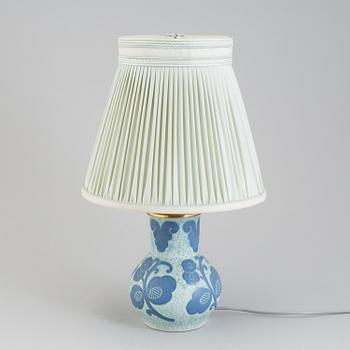 A 'Sgraffito' table light by Josef Ekberg for Gustavsberg, signed and dated 1921.