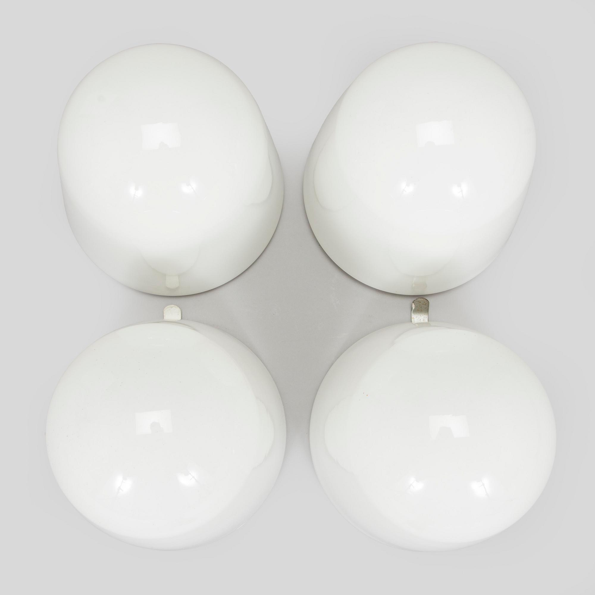 Paavo Tynell, a set of four model 80112 ceiling lights for Idman, mid-20th century.