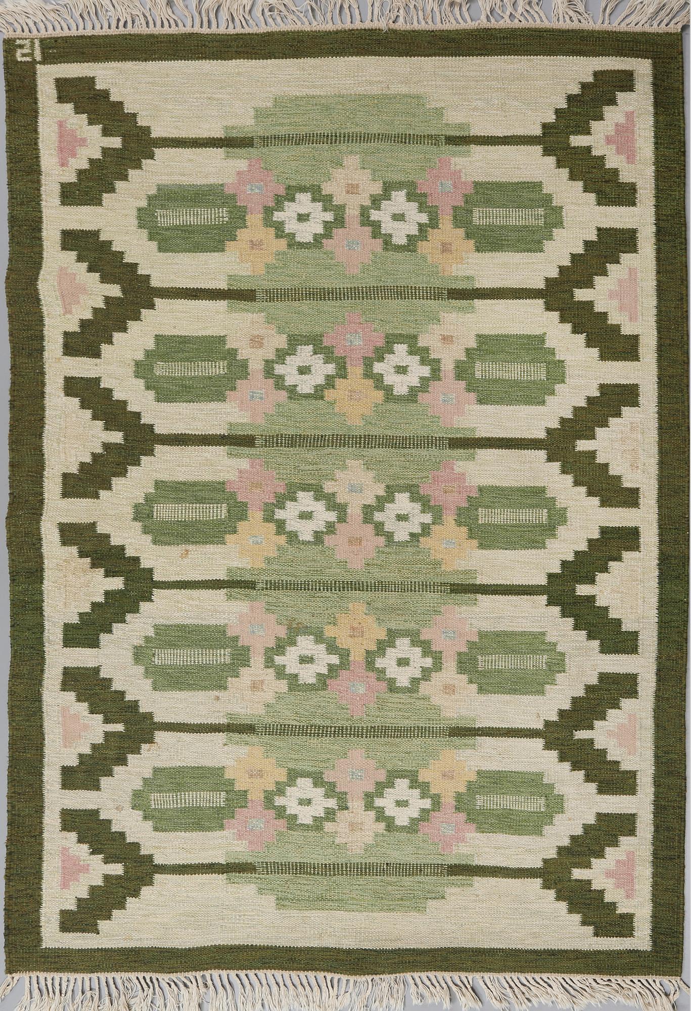 MATTA, rölakan, Ingegerd Silow, monogramsignerad IS, 238 x 170 cm, 1900-talets andra hälft.