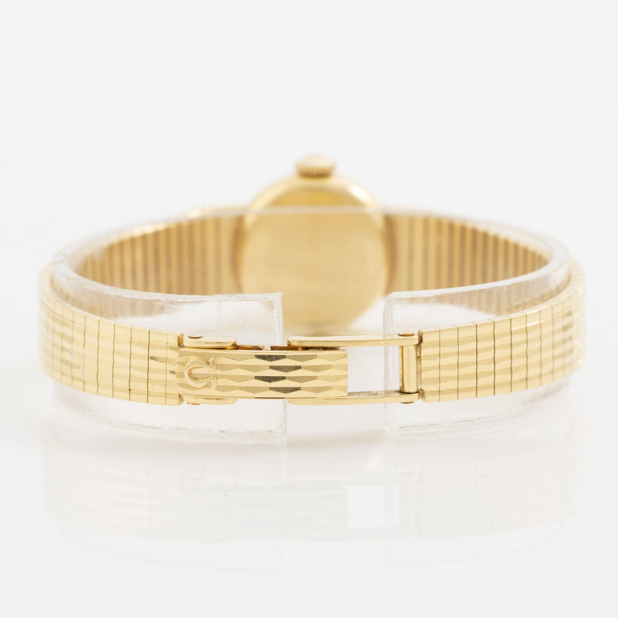 Omega, wristwatch, 18K gold, 17 mm.