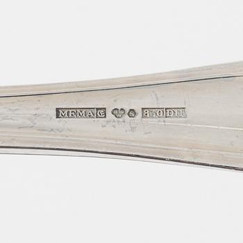 Bestickuppsättning, 139 delar, silver, modell "Sachsisk", Mema, Eskilstuna bl a 1997.