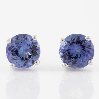 Örhängen 18K vitguld med tanzaniter.