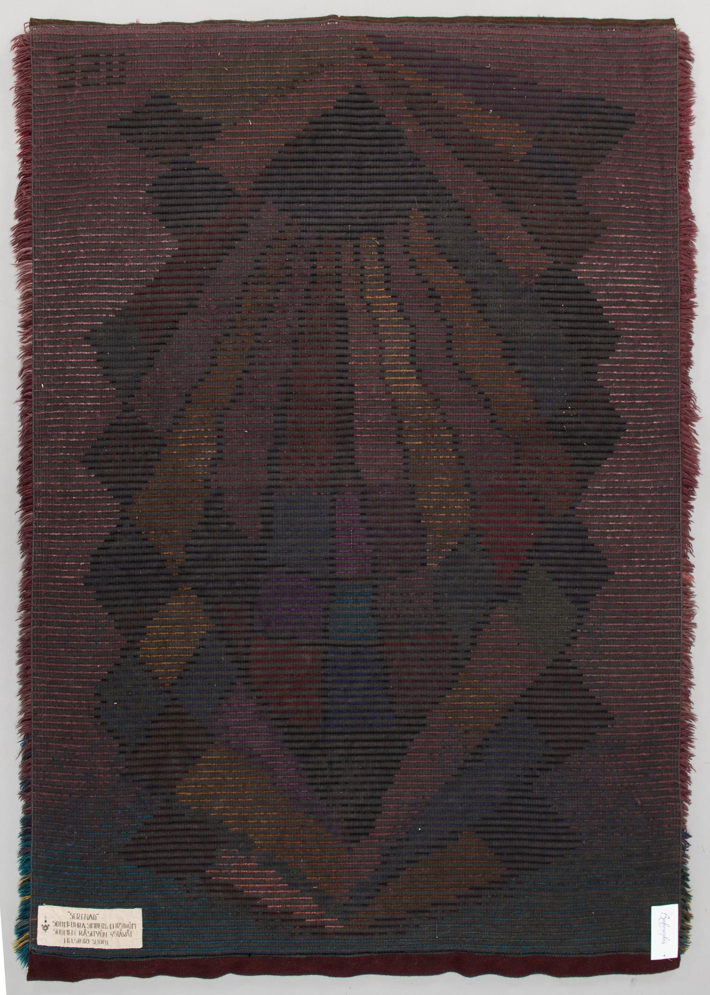 Uhra-Beata Simberg-Ehrström,  ryijy/ryijymatto, Suomen käsityön ystävät. Noin 180x125 cm.