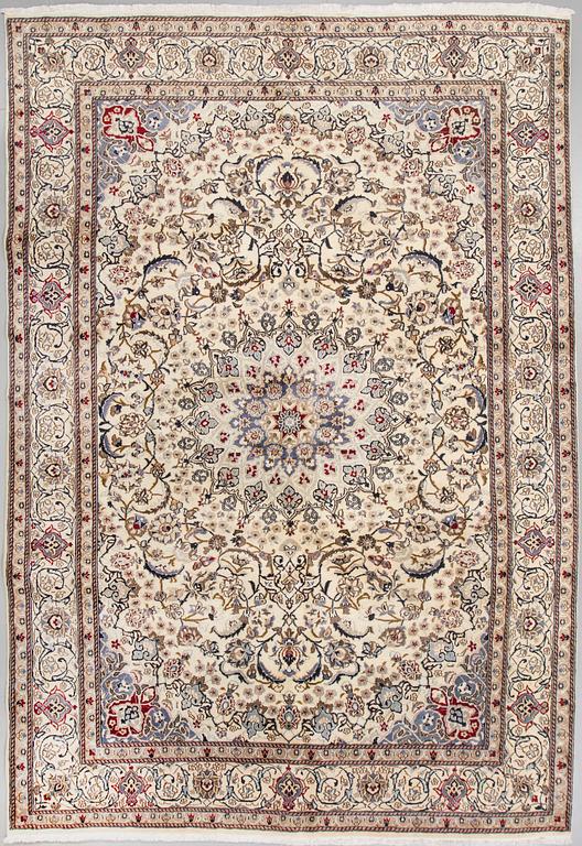 A CARPET, Nain, part silk, around 340 x 241 cm.