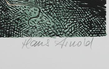 HANS ARNOLD, färglitografi, signerad, E.A.