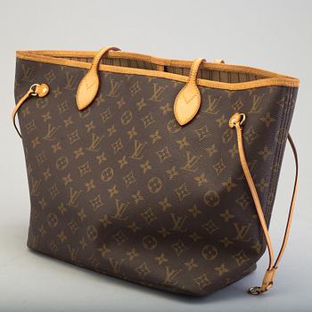 A Louis Vuitton "Neverfull" bag.