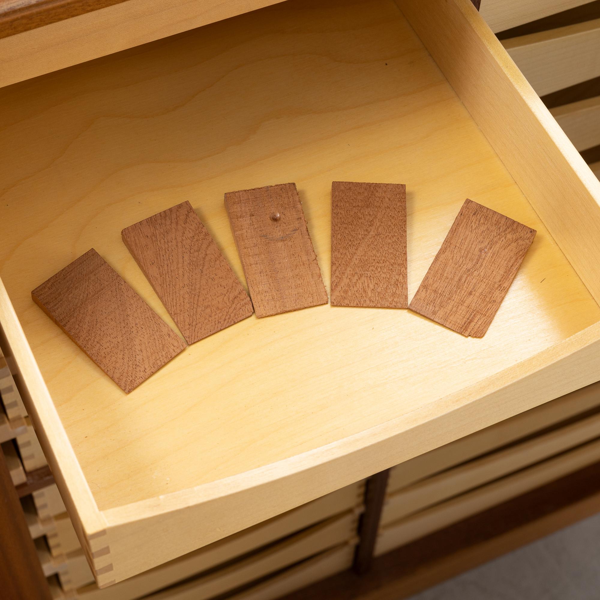 Mogens Koch, five 'Byggereolen' cabinets, Rud Rasmussens Snedkerier, Denmark, second half of the 20th century.
