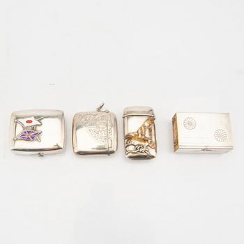 Rökutencilier 8 dlr mestadels Japan/England tidigt 1900-tal silver mfl material.