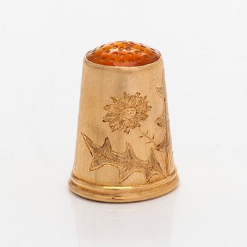 Sormustin, 18K kultaa, Suomen Kultaseppä Oy, Turku 1923.