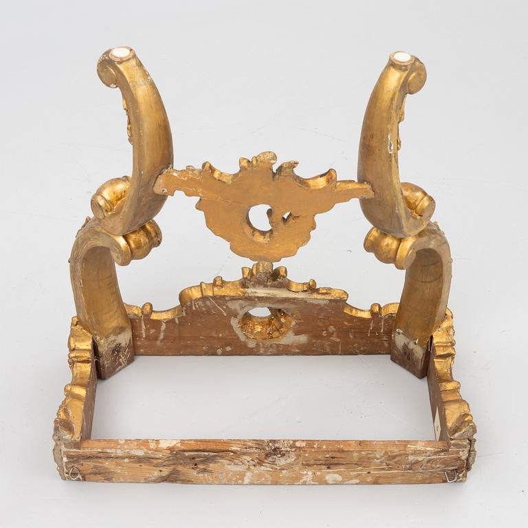 A Rococo style console table, late 19th Century.