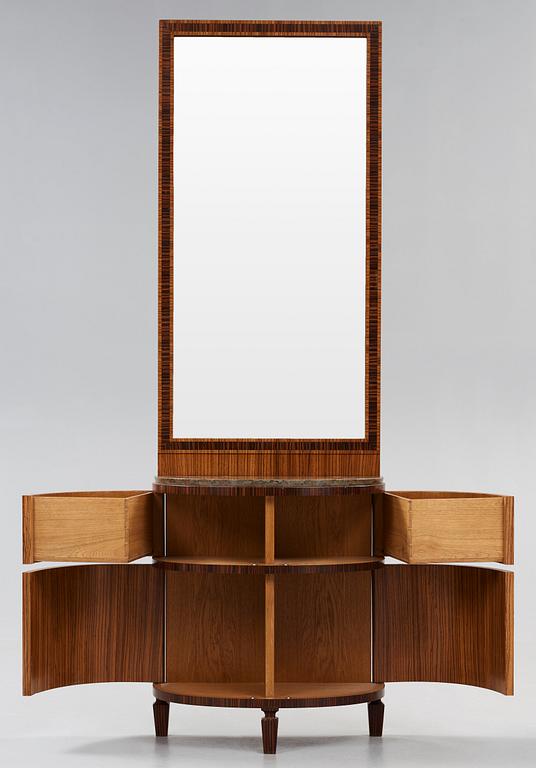 A Carl Malmsten Swedish Grace bureau with mirror, 1920's-30's.