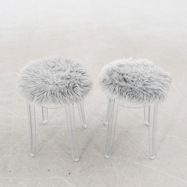 Philippe Starck, paller, ett par, Kartell, ghost.