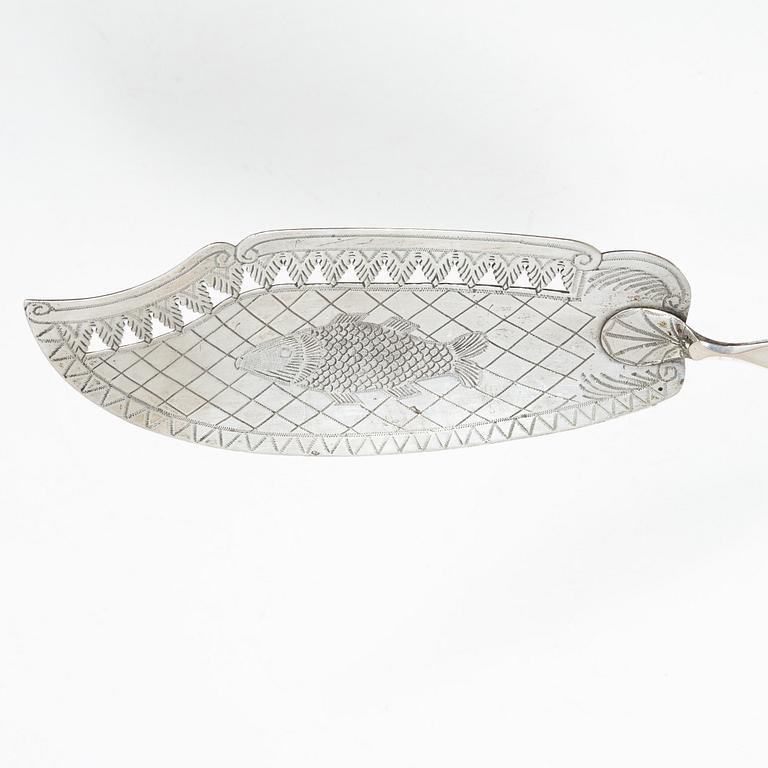 A silver fish server, Northern Germany/Poland, 1830s–1840s.