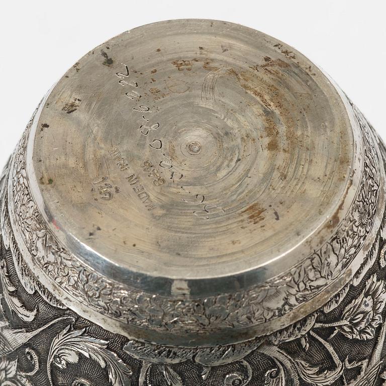 A Persian silver vase, 20th century.