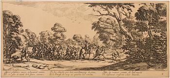 JACQUES CALLOT, Book, collection of 18 etchnings from Les miseres et les mal-hevrs de la gverre. 1633, later edition.