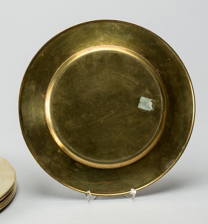 KUVERTTALLRIKAR, 7st, mässing, Stelton, Danmark, 1900-talets senare hälft.