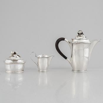 A Swedish silver coffee service, marks of Carl Fredrik Carlman, Stockholm 1945-1947.