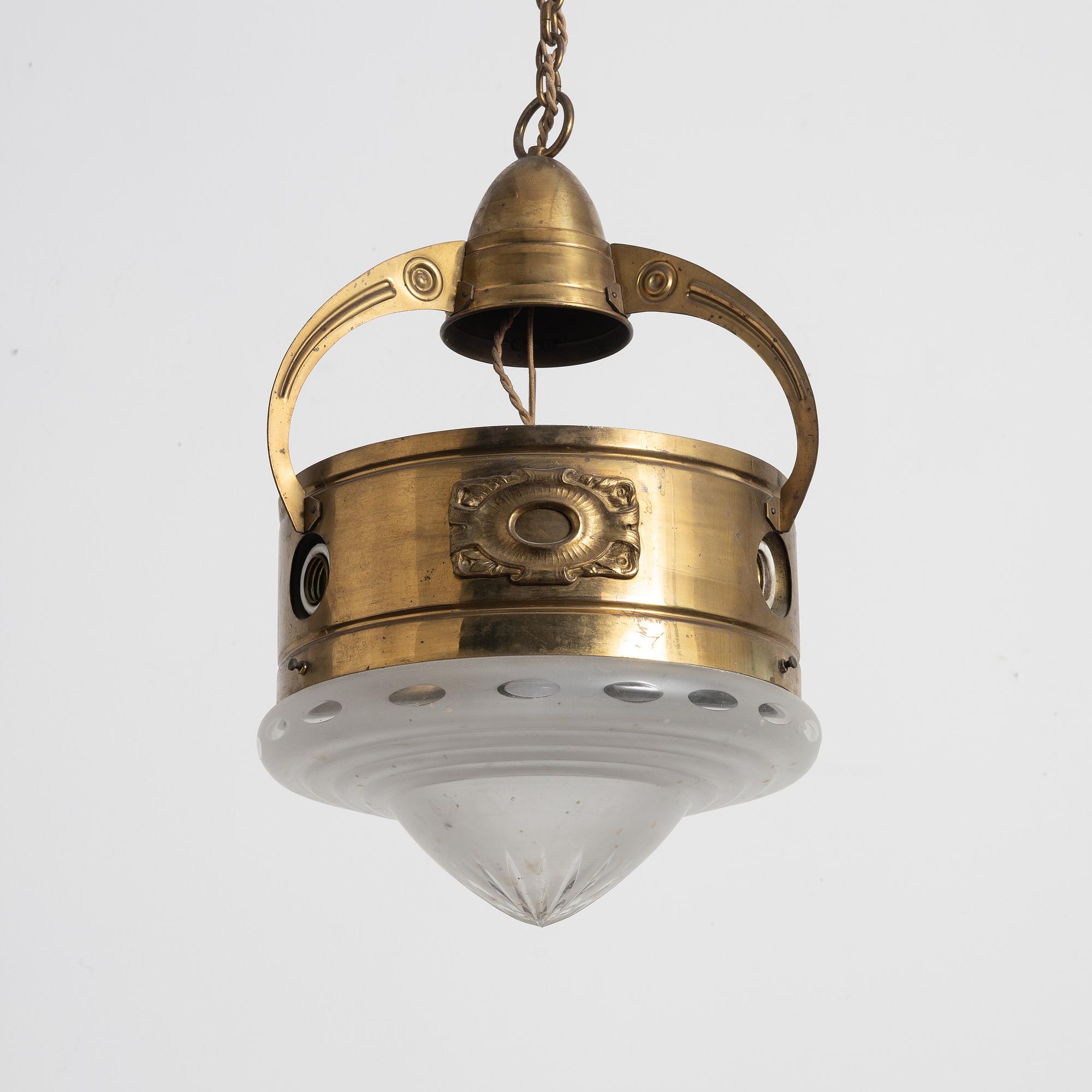 Taklampa, jugend, tidigt 1900-tal.