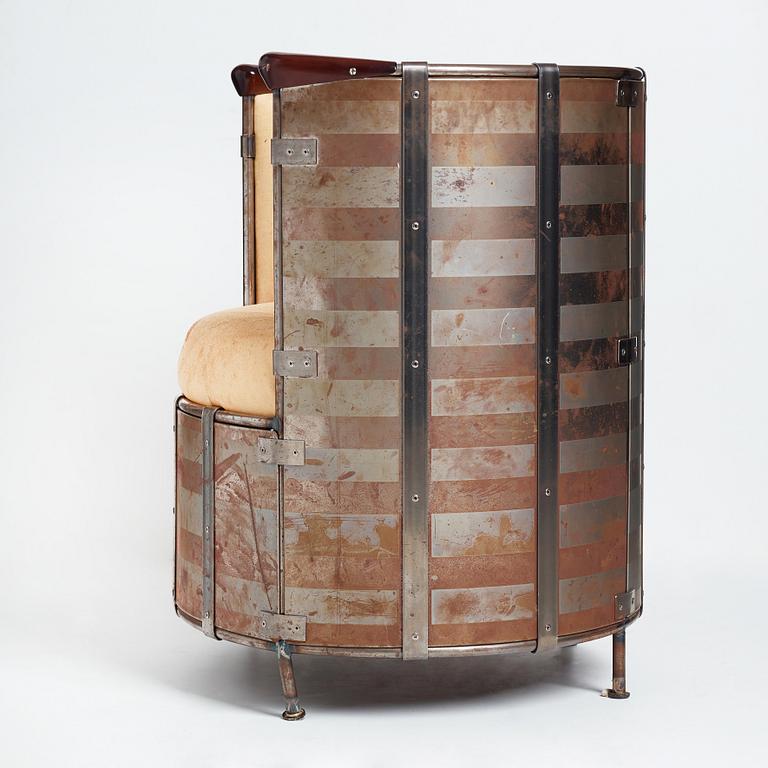 Mats Theselius, an easy chair, "Älgskinnsfåtöljen", Källemo, Sweden post 1991.
