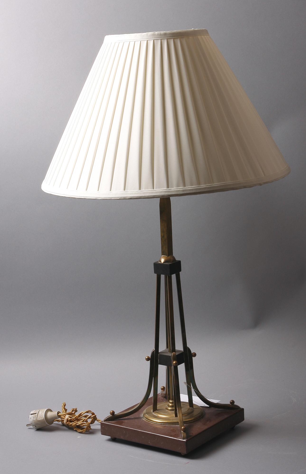 BORDSARMATUR, art deco, mässing, kalksten, tidigt 1900-tal.