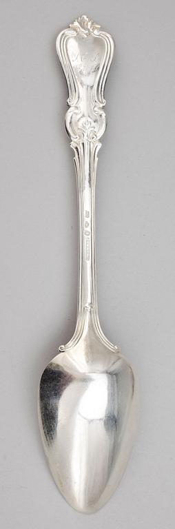 MATSKEDAR, 12 st, silver, Christian Hammer, 1800-tal. Totalvikt ca 1039 g.