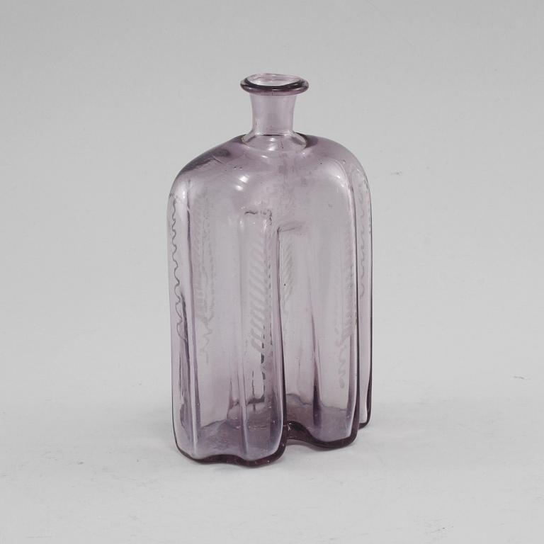 FLASKA, glas, 1800-tal.