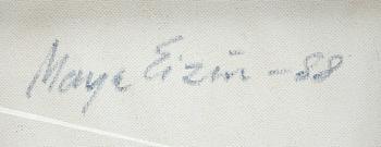 MAYA EIZIN ÖIJER, blandteknik, signerad och daterad -88 á tergo.