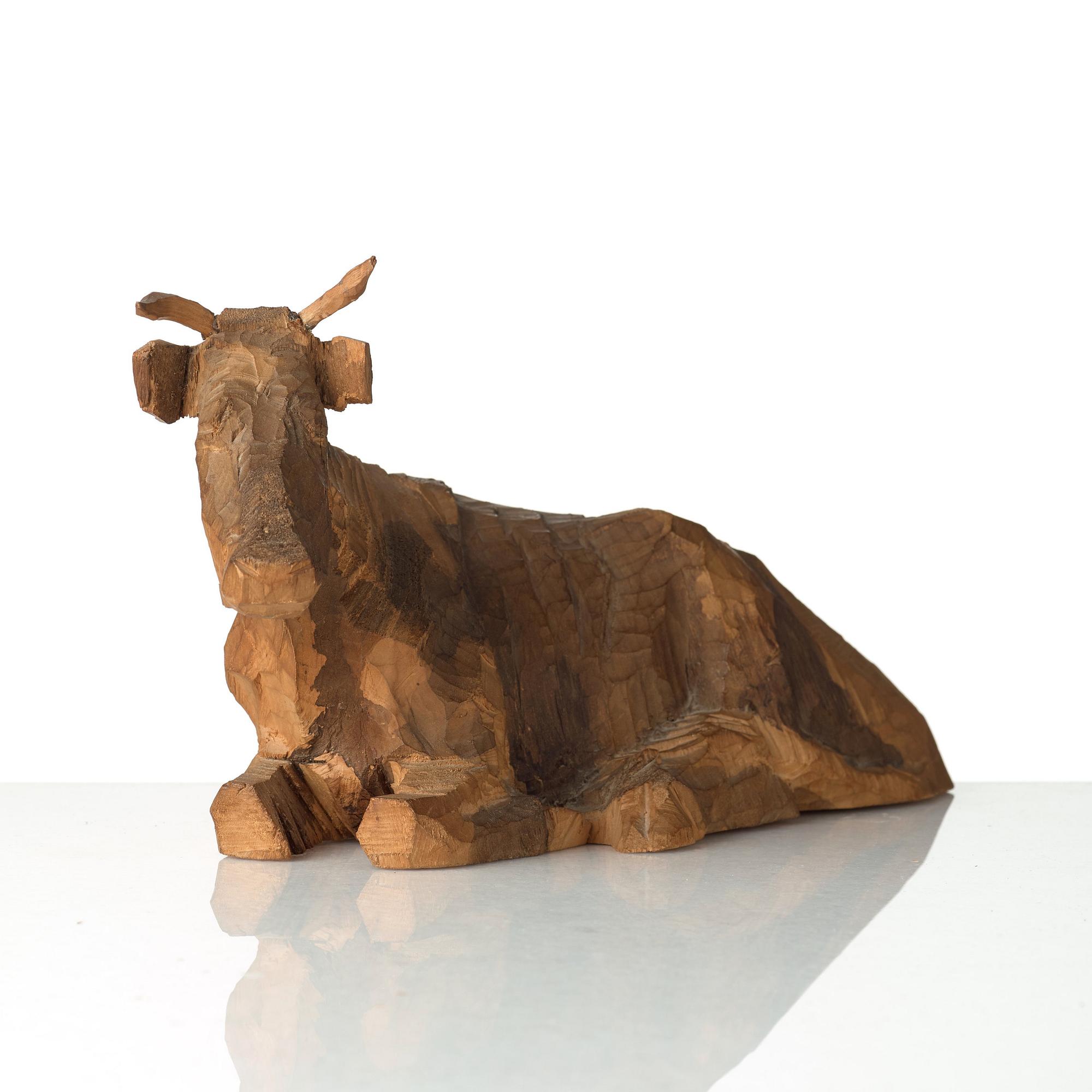 AXEL PETERSSON DÖDERHULTARN, skulptur, snidat trä. Stämpelsignerad.