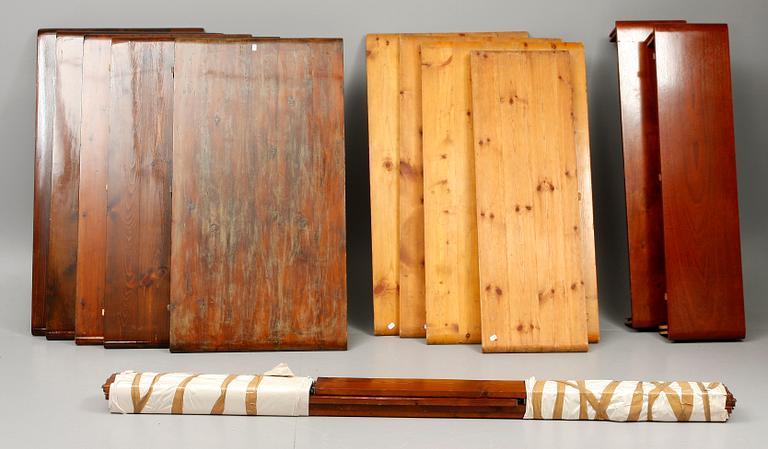 MATSALSGRUPP, 22 delar, Chippendalestil, 1800-1900-tal.